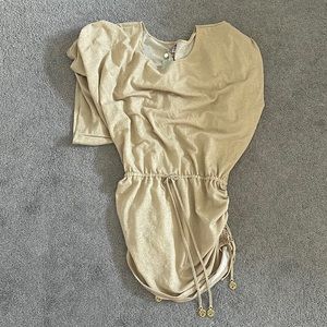 Luli Fama gold cover up with tags on size med